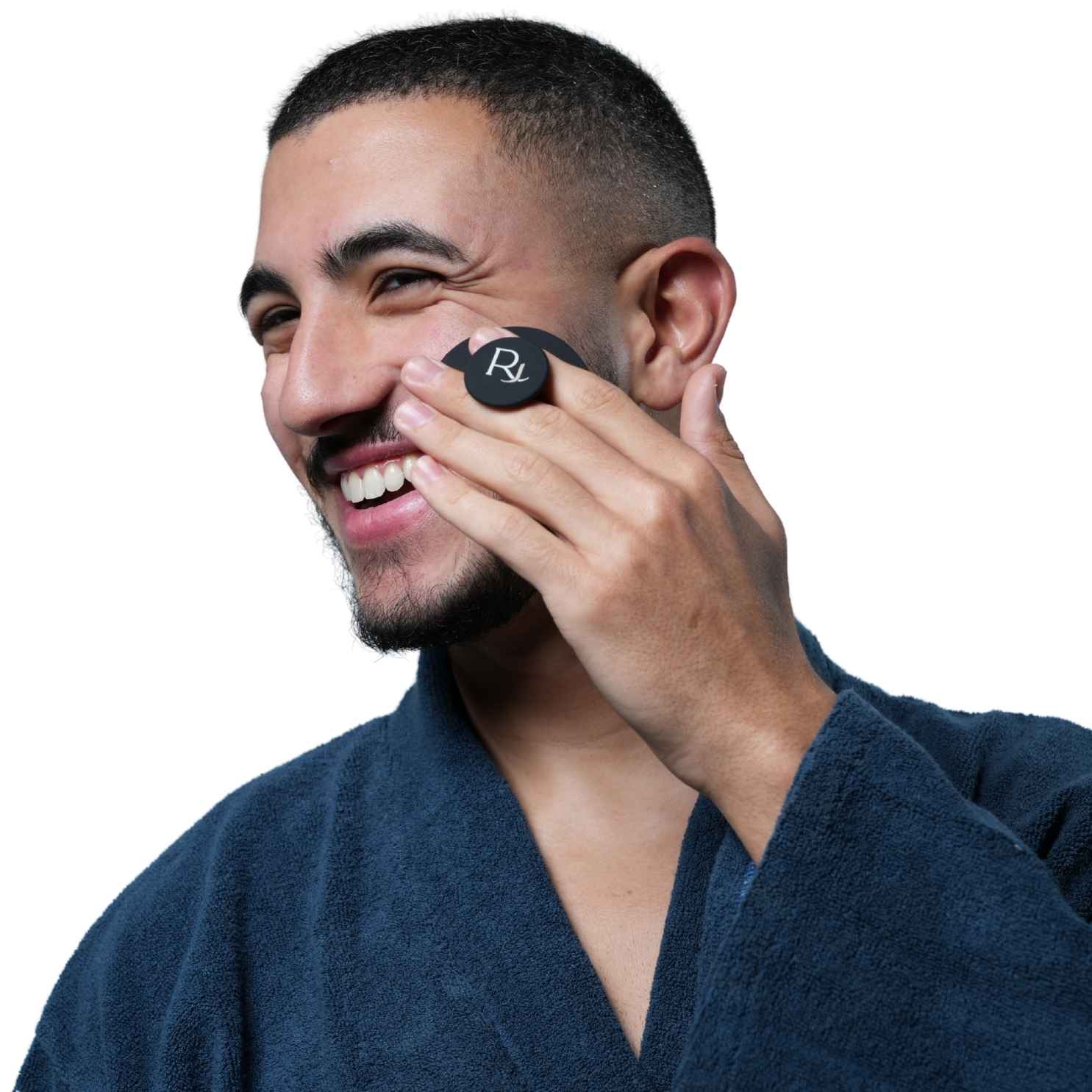 Male model using Raqiia Face Cleansers