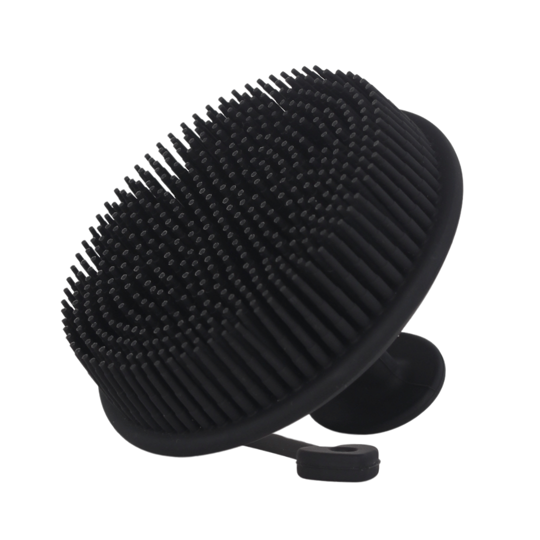 Black Raqiia Body Scrubber with Black Raqiia Strap