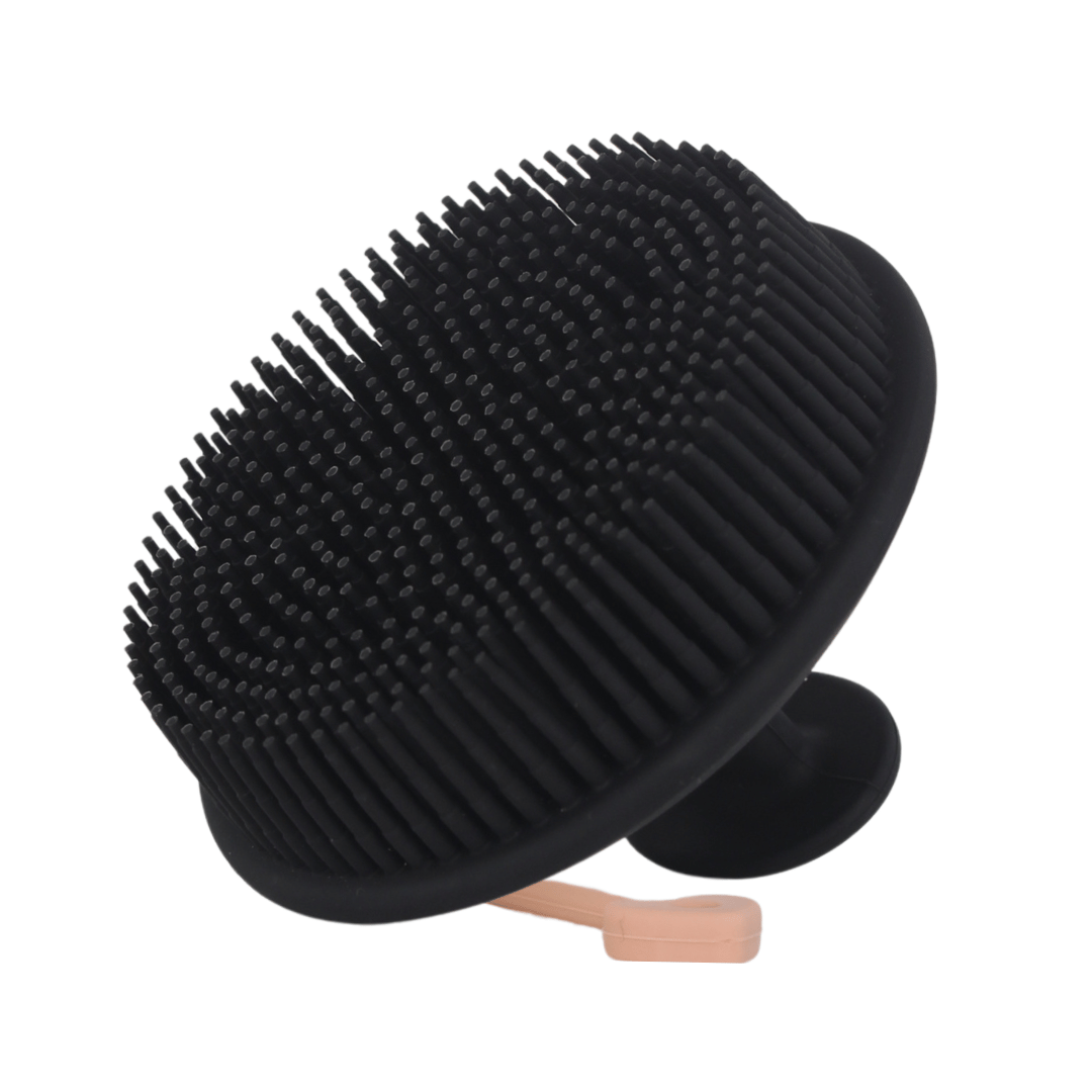 Black Raqiia Body Scrubber with Rosegold Raqiia Strap