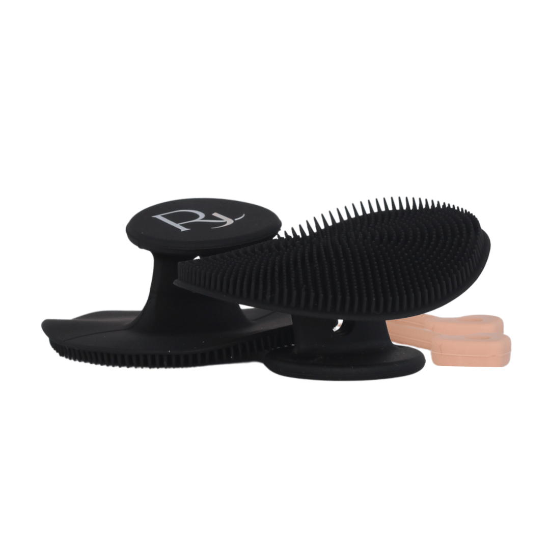 Black Raqiia Face Cleansers with Rosegold Raqiia Straps