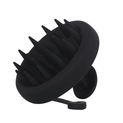 Black Raqiia Scalp Massager with Black Raqiia Strap