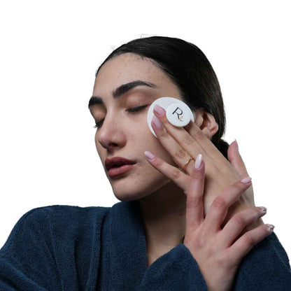 Female model using Raqiia Face Cleansers