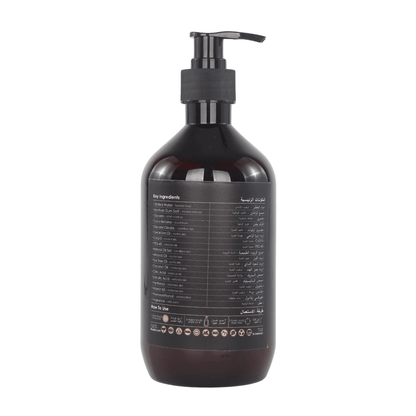 Amber Raqiia Core Renewal Bodywash bottle with pump dispenser on a white background
