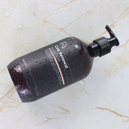 Raqiia Core Renewal Bodywash on gold marble